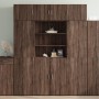 Aparador de madera de ingeniería marrón roble 80x42,5x185 cm de , Aparadores - Ref: Foro24-3281384, Precio: 186,30 €, Descuen...