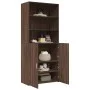 Aparador de madera de ingeniería marrón roble 80x42,5x185 cm de , Aparadores - Ref: Foro24-3281384, Precio: 180,27 €, Descuen...