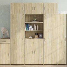 Aparador alto madera de ingeniería roble Sonoma 70x42,5x185 cm de , Aparadores - Ref: Foro24-3281373, Precio: 159,31 €, Descu...