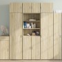 Aparador alto madera de ingeniería roble Sonoma 70x42,5x185 cm de , Aparadores - Ref: Foro24-3281373, Precio: 161,73 €, Descu...