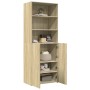 Aparador alto madera de ingeniería roble Sonoma 70x42,5x185 cm de , Aparadores - Ref: Foro24-3281373, Precio: 161,73 €, Descu...