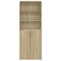 Aparador alto madera de ingeniería roble Sonoma 70x42,5x185 cm de , Aparadores - Ref: Foro24-3281373, Precio: 161,73 €, Descu...
