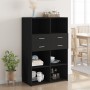 Aparador de madera de ingeniería negro 80x42,5x124 cm de , Aparadores - Ref: Foro24-3281386, Precio: 126,08 €, Descuento: %