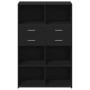 Aparador de madera de ingeniería negro 80x42,5x124 cm de , Aparadores - Ref: Foro24-3281386, Precio: 126,08 €, Descuento: %