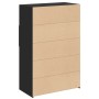 Aparador de madera de ingeniería negro 80x42,5x124 cm de , Aparadores - Ref: Foro24-3281386, Precio: 126,08 €, Descuento: %