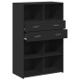 Aparador de madera de ingeniería negro 80x42,5x124 cm de , Aparadores - Ref: Foro24-3281386, Precio: 126,08 €, Descuento: %