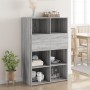 Aparador de madera de ingeniería gris Sonoma 80x42,5x124 cm de , Aparadores - Ref: Foro24-3281390, Precio: 135,79 €, Descuent...