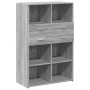 Aparador de madera de ingeniería gris Sonoma 80x42,5x124 cm de , Aparadores - Ref: Foro24-3281390, Precio: 135,79 €, Descuent...
