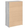 Aparador de madera de ingeniería gris Sonoma 80x42,5x124 cm de , Aparadores - Ref: Foro24-3281390, Precio: 135,79 €, Descuent...
