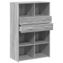 Aparador de madera de ingeniería gris Sonoma 80x42,5x124 cm de , Aparadores - Ref: Foro24-3281390, Precio: 135,79 €, Descuent...