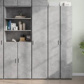 Aparador de madera de ingeniería gris hormigón 40x42,5x185 cm de , Aparadores - Ref: Foro24-3281402, Precio: 138,53 €, Descue...