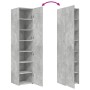Aparador de madera de ingeniería gris hormigón 40x42,5x185 cm de , Aparadores - Ref: Foro24-3281402, Precio: 140,90 €, Descue...