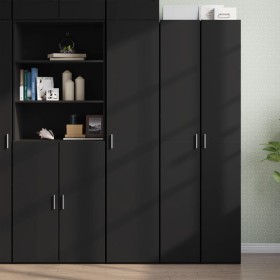 Aparador de madera de ingeniería negro 40x42,5x185 cm de , Aparadores - Ref: Foro24-3281400, Precio: 147,90 €, Descuento: %