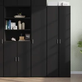 Schwarzer Schrank aus Holzwerkstoff 40x42,5x185 cm von , Sideboards - Ref: Foro24-3281400, Preis: 145,43 €, Rabatt: %