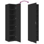 Aparador de madera de ingeniería negro 40x42,5x185 cm de , Aparadores - Ref: Foro24-3281400, Precio: 147,90 €, Descuento: %
