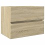 Set de mueble de baño 2 piezas cerámica y madera de ingeniería de , Muebles de baño - Ref: Foro24-3307662, Precio: 196,33 €, ...