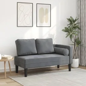 Sofá diván con cojines terciopelo gris oscuro de , Divanes - Ref: Foro24-4007572, Precio: 153,98 €, Descuento: %