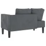 Sofá diván con cojines terciopelo gris oscuro de , Divanes - Ref: Foro24-4007572, Precio: 153,98 €, Descuento: %