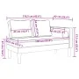 Daybed sofa with dark gray velvet cushions by , Daybeds - Ref: Foro24-4007572, Price: 153,98 €, Discount: %