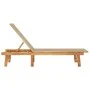 Solid acacia wood sun lounger with taupe textilene by , Loungers - Ref: Foro24-4008415, Price: 168,89 €, Discount: %