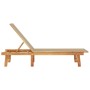 Tumbona de madera maciza de acacia y textileno taupe de , Tumbonas - Ref: Foro24-4008415, Precio: 174,76 €, Descuento: %