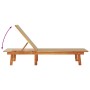 Tumbona de madera maciza de acacia y textileno taupe de , Tumbonas - Ref: Foro24-4008415, Precio: 174,76 €, Descuento: %