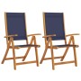 Sillas de jardín plegables 2 uds madera maciza acacia textileno de , Sillas de jardín - Ref: Foro24-4008422, Precio: 154,83 €...