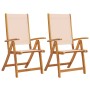 Sillas de jardín plegables 2 uds madera maciza acacia textileno de , Sillas de jardín - Ref: Foro24-4008420, Precio: 155,73 €...