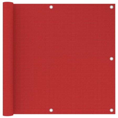 Toldo para balcón HDPE rojo 90x600 cm de vidaXL, Sombrillas - Ref: Foro24-311011, Precio: 27,18 €, Descuento: %