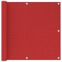 Toldo para balcón HDPE rojo 90x600 cm de vidaXL, Sombrillas - Ref: Foro24-311011, Precio: 27,18 €, Descuento: %
