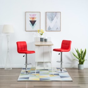 Taburetes de cocina 2 unidades cuero sintético rojo en Taburetes de cocina | Comprar online en Foru.es