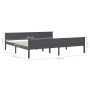 Estructura de cama de madera maciza de pino gris 200x200 cm de vidaXL, Camas y somieres - Ref: Foro24-322130, Precio: 137,50 ...
