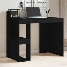 Escritorio de madera de ingeniería negro 103,5x56,5x94 cm de , Escritorios - Ref: Foro24-847976, Precio: 89,60 €, Descuento: %
