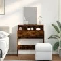 Tocador con espejo color roble ahumado 80x41x144,5 cm de , Tocadores para dormitorios - Ref: Foro24-848175, Precio: 91,79 €, ...