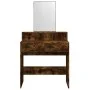 Tocador con espejo color roble ahumado 80x41x144,5 cm de , Tocadores para dormitorios - Ref: Foro24-848175, Precio: 91,79 €, ...