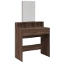 Tocador con espejo color roble marrón 80x41x144,5 cm de , Tocadores para dormitorios - Ref: Foro24-848177, Precio: 98,28 €, D...