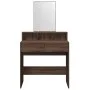 Tocador con espejo color roble marrón 80x41x144,5 cm de , Tocadores para dormitorios - Ref: Foro24-848177, Precio: 96,78 €, D...
