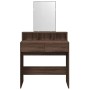 Tocador con espejo color roble marrón 80x41x144,5 cm de , Tocadores para dormitorios - Ref: Foro24-848177, Precio: 98,28 €, D...