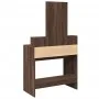 Tocador con espejo color roble marrón 80x41x144,5 cm de , Tocadores para dormitorios - Ref: Foro24-848177, Precio: 96,78 €, D...