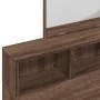 Tocador con espejo color roble marrón 80x41x144,5 cm de , Tocadores para dormitorios - Ref: Foro24-848177, Precio: 96,78 €, D...