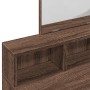 Tocador con espejo color roble marrón 80x41x144,5 cm de , Tocadores para dormitorios - Ref: Foro24-848177, Precio: 98,28 €, D...