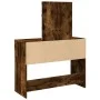 Tocador con luces LED color roble ahumado 100x40x130 cm de , Tocadores para dormitorios - Ref: Foro24-848196, Precio: 116,08 ...