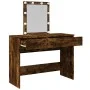 Tocador con luces LED color roble ahumado 100x40x130 cm de , Tocadores para dormitorios - Ref: Foro24-848196, Precio: 116,08 ...