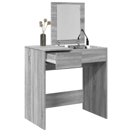 Tocador con espejo gris Sonoma 73x46,5x120 cm de , Tocadores para dormitorios - Ref: Foro24-848225, Precio: 83,94 €, Descuent...
