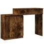 Tocador con luces LED roble ahumado 115x37x110,5 cm de , Tocadores para dormitorios - Ref: Foro24-848231, Precio: 116,75 €, D...
