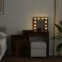 Tocador con luces LED roble ahumado 115x37x110,5 cm de , Tocadores para dormitorios - Ref: Foro24-848231, Precio: 116,75 €, D...