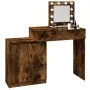 Tocador con luces LED roble ahumado 115x37x110,5 cm de , Tocadores para dormitorios - Ref: Foro24-848231, Precio: 116,75 €, D...