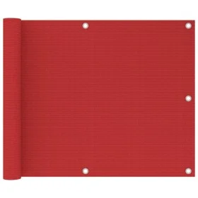 Toldo para balcón HDPE rojo 75x600 cm de vidaXL, Sombrillas - Ref: Foro24-311007, Precio: 16,40 €, Descuento: %