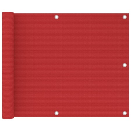 Toldo para balcón HDPE rojo 75x600 cm de vidaXL, Sombrillas - Ref: Foro24-311007, Precio: 20,52 €, Descuento: %