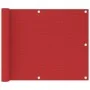 Toldo para balcón HDPE rojo 75x600 cm de vidaXL, Sombrillas - Ref: Foro24-311007, Precio: 16,40 €, Descuento: %